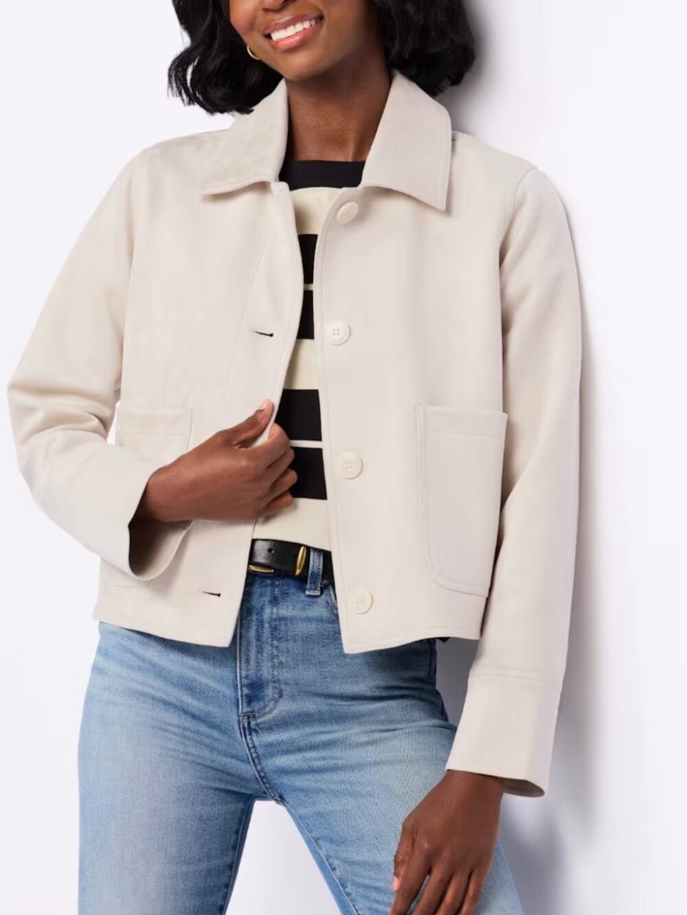 Z Supply Large Dylan Faux Suede Jacket in Beige NEW WITH TAGS